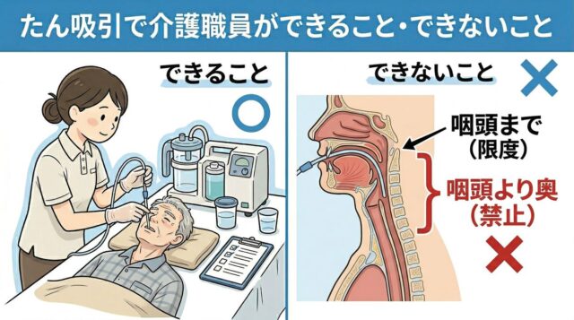 たん吸引で介護職員ができること・できないこと