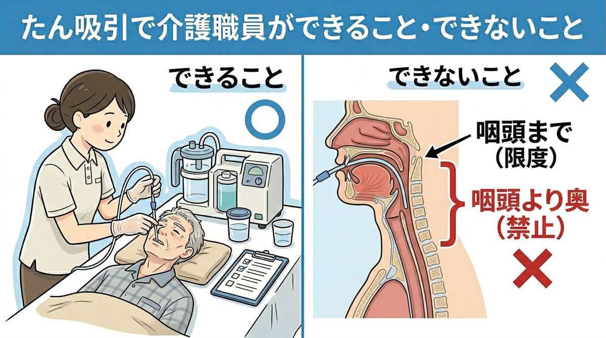 たん吸引で介護職員ができること・できないこと